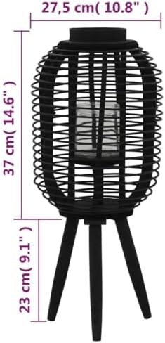 Freestanding Candle Lantern Holder with Stable Wooden Base