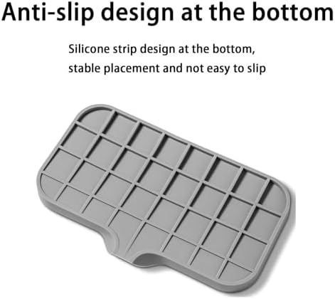 Silicone Soap Drainer with Drain Gray S