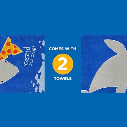 Ben Kaufman Printed Beach Towel Set - Shark Bite Pack of 2