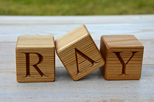 Personalized 2 Inch Wood Letter Blocks - Baby Name Blocks