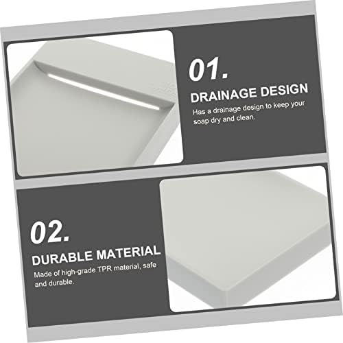 Luxshiny 2 Pack Suction Cup Soap Dish - Gray