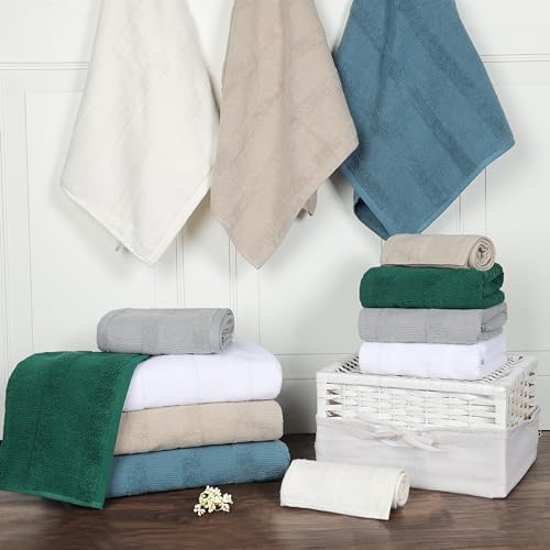Superior Roma Cotton 6-Piece Towel Set Denim Blue