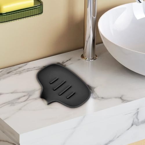 Plastic Soap Dish with Drain and Non-Slip Base 1