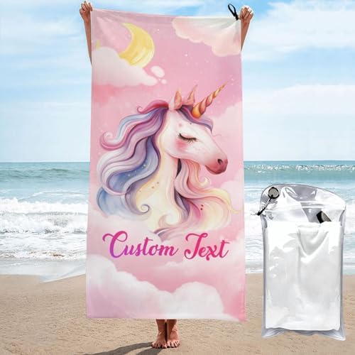 Custom Kids Beach Towel with Name 16x315in 1