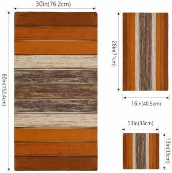 3 Piece Farmhouse Burnt Orange Bath Towel Set with Hand Towel and Washcloth