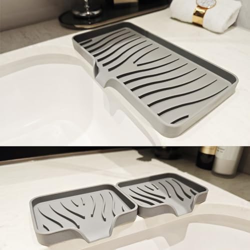 3 Pcs Silicone Soap Dish Set for Bathroom Kitchen Sink