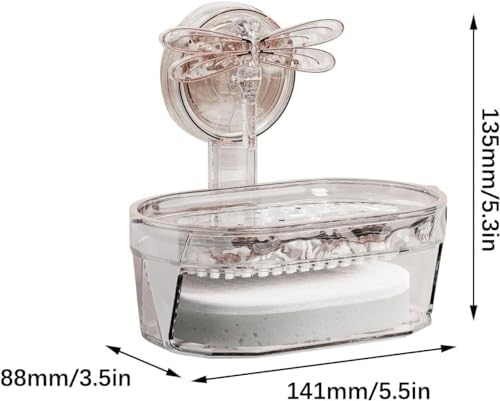 Suction Cup Soap Holder with Drainage Gray 1