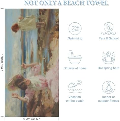 AMEIZHUB Large Beach Towel Quick Dry