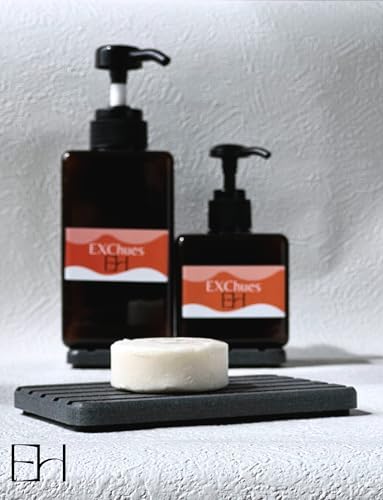 EXCHUES Diatomite Soap Dish with Silicone Feet Gray 1