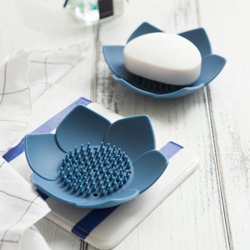 Curfair Silicone Soap Dish with Anti-Slip Base