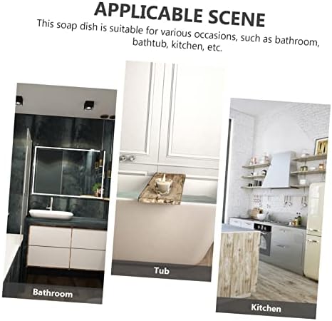 Zerodeko 2pcs Self-Draining Soap Dish for Bathroom Sink