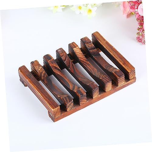 SOPOTUTU Carbonized Wooden Soap Dish Stylish Holder