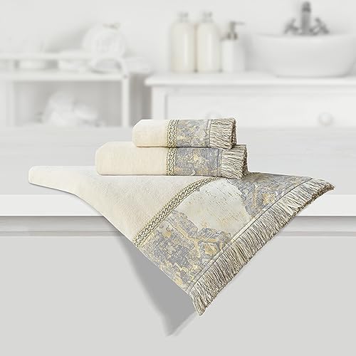 Loom and Mill Luxury Velour Cotton Towel Set 3-Piece