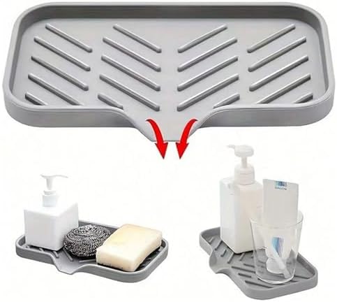 Durable Silicone Soap Dish with Drain Spout