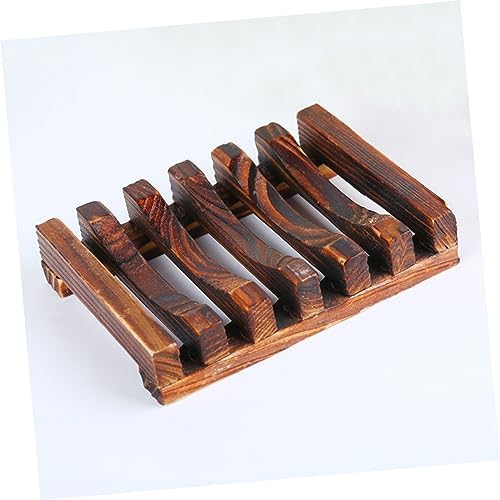 SOPOTUTU Carbonized Wooden Soap Dish Stylish Holder