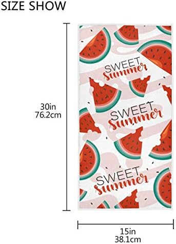 Exnundod Red Watermelon Pattern Bath Towel