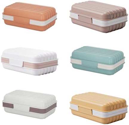REElua Bathroom Soap Dish with Leak-Proof Lid