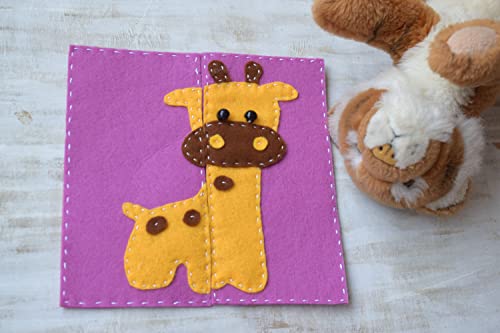 Felt Puzzle Set of 3 African Animals for Kids