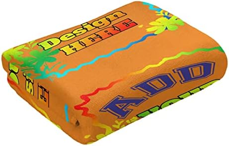 Custom Beach Towels 12x275in with Picture Text Logo
