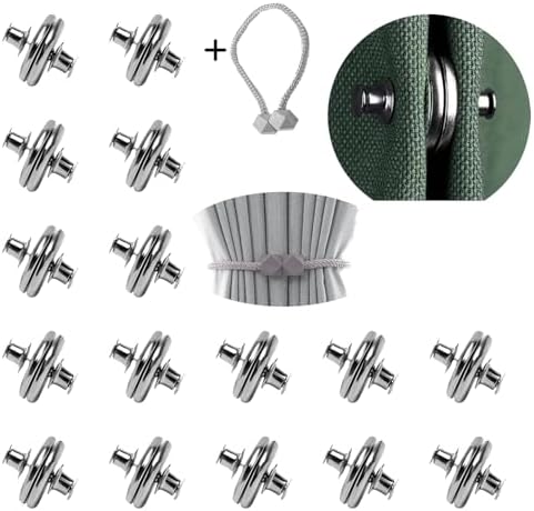 FarwenC 16pairs Magnetic Curtain Clips with Tiebacks