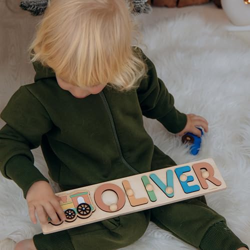 Personalized Wooden Name Puzzle with Rainbow Colors