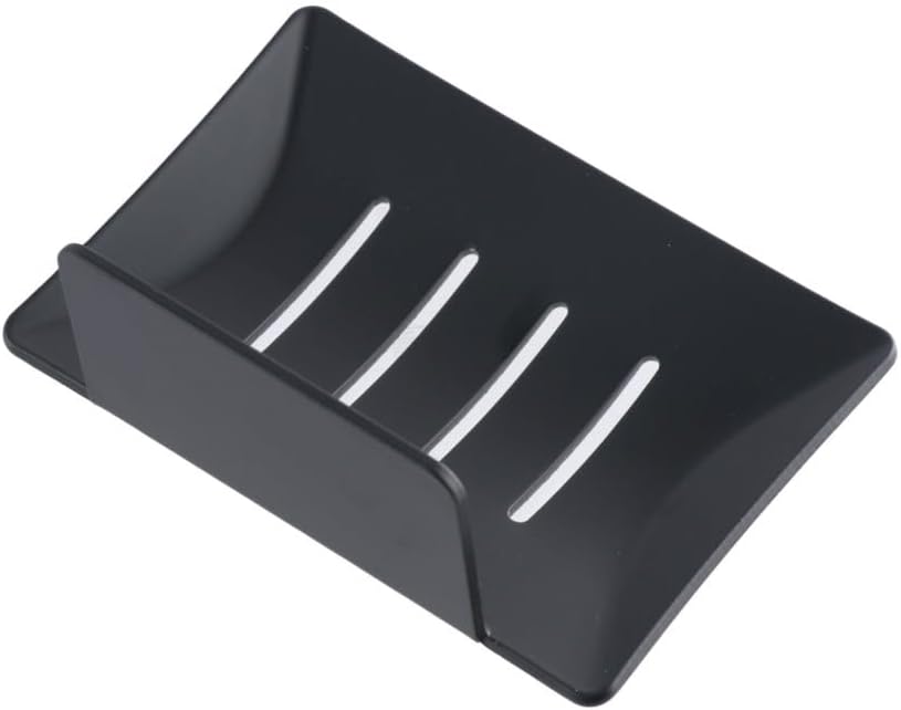 Pokinge Wall Mounted Soap Dish Black Aluminum Alloy Holder