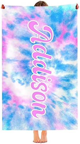 Personalized Beach Towel with Name and Pattern 1