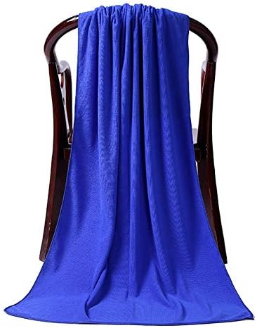 Large Solid Color Microfiber Beach Towel Sheet Blue