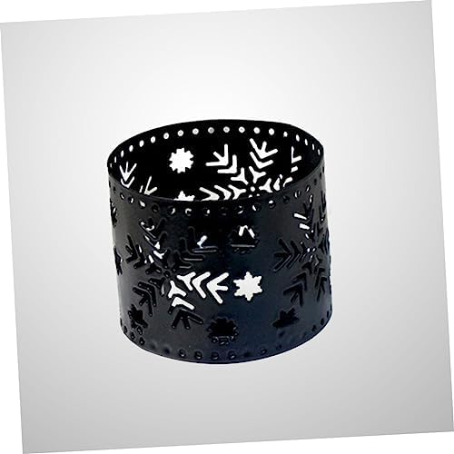 Retro Style Iron Hollow Christmas Candle Holder Snowflake Decor