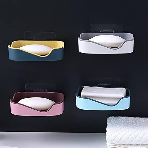 Wall-Mounted Plastic Soap Holder with Drainage