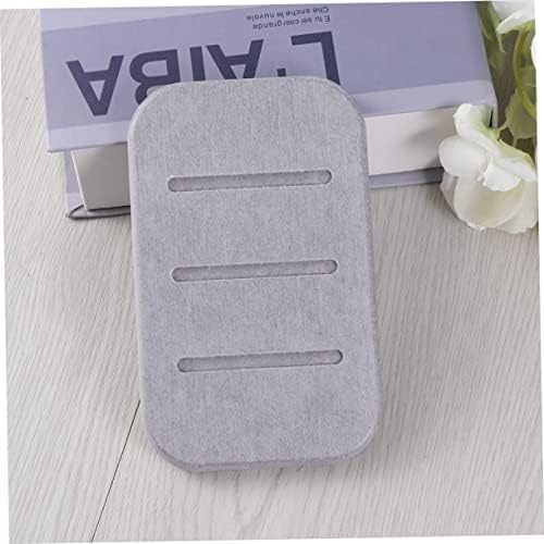 Amosfun Diatomite Soap Dish Holder for Quick Drying Grey