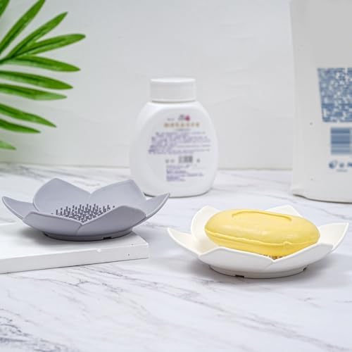 QUARK Lotus Shape Silicone Soap Holder