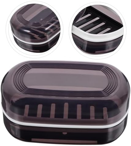 STOBAZA Leakproof Travel Soap Dish with Lid for Camping and Bathroom