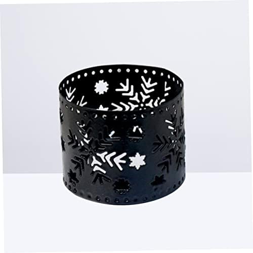 Retro Style Iron Hollow Christmas Candle Holder Snowflake Decor