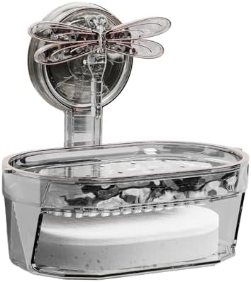Suction Cup Soap Holder with Drainage Gray 1