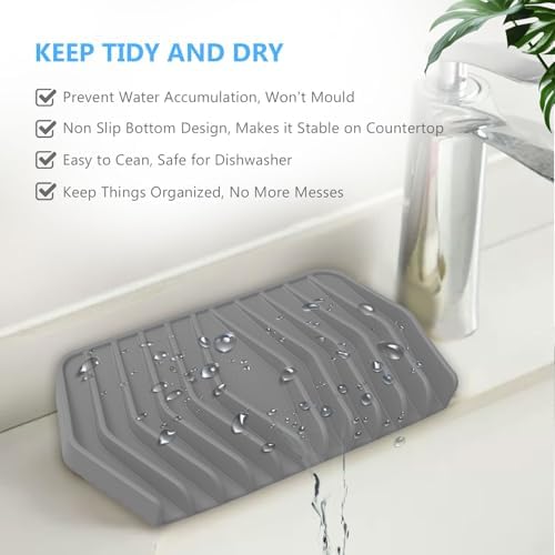 KIACFFH Silicone Soap Dish with Drainage for Kitchen and Shower