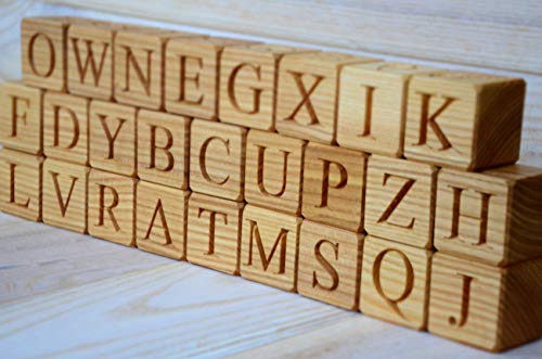 Personalized 2 Inch Wood Letter Blocks - Baby Name Blocks