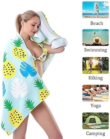 VEBERO Oversized Beach Towel 30x60 Inch Quick Dry