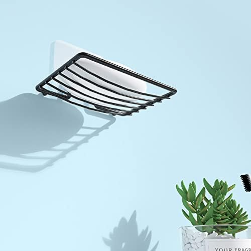 Laigoo 2Pcs Shower Soap Dish Stainless Steel Holder Black