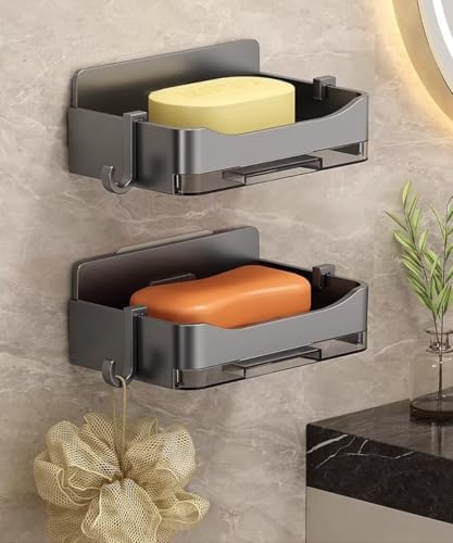 FABEILAI Suction Soap Dish Holder for Shower Bathroom Kitchen