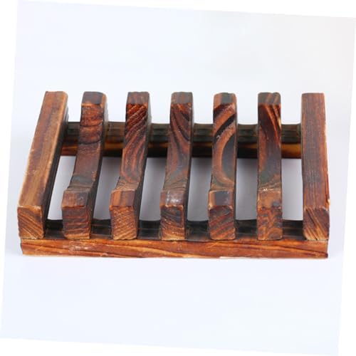 SOPOTUTU Carbonized Wooden Soap Dish Stylish Holder
