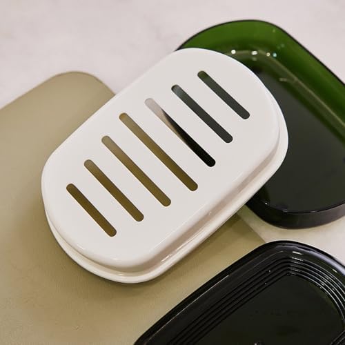 Loyliawa Soap Dishes with Lid and Draining Rack