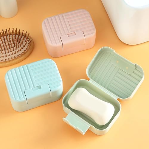 Travel Soap Case Box with Sealed Lid 1 Bar Soap Holder