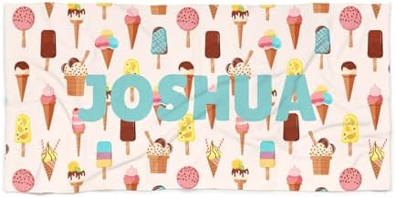 Custom Ice Cream Design Beach Towel for Kids