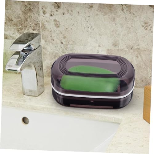 Alipis Portable Soap Holder with Lid Dual Drainage Travel Storage Box