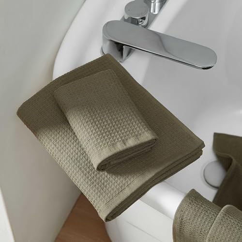 Calvin Klein Bath Towels - 3-Piece Set Dusty Green
