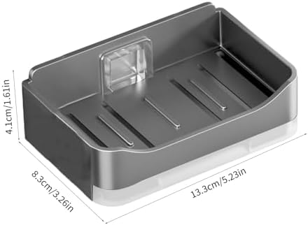 Lightweight Bathroom Wall-Mounted Soap Dish with Drainage