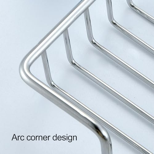Stainless Steel Soap Holder with Drainage and Anti-Slip Design