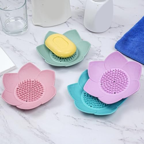 QUARK Lotus Shape Silicone Soap Holder
