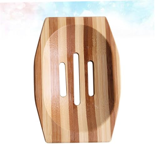 COSMEVIVI 1pc Natural Wood Soap Dish Retro Design